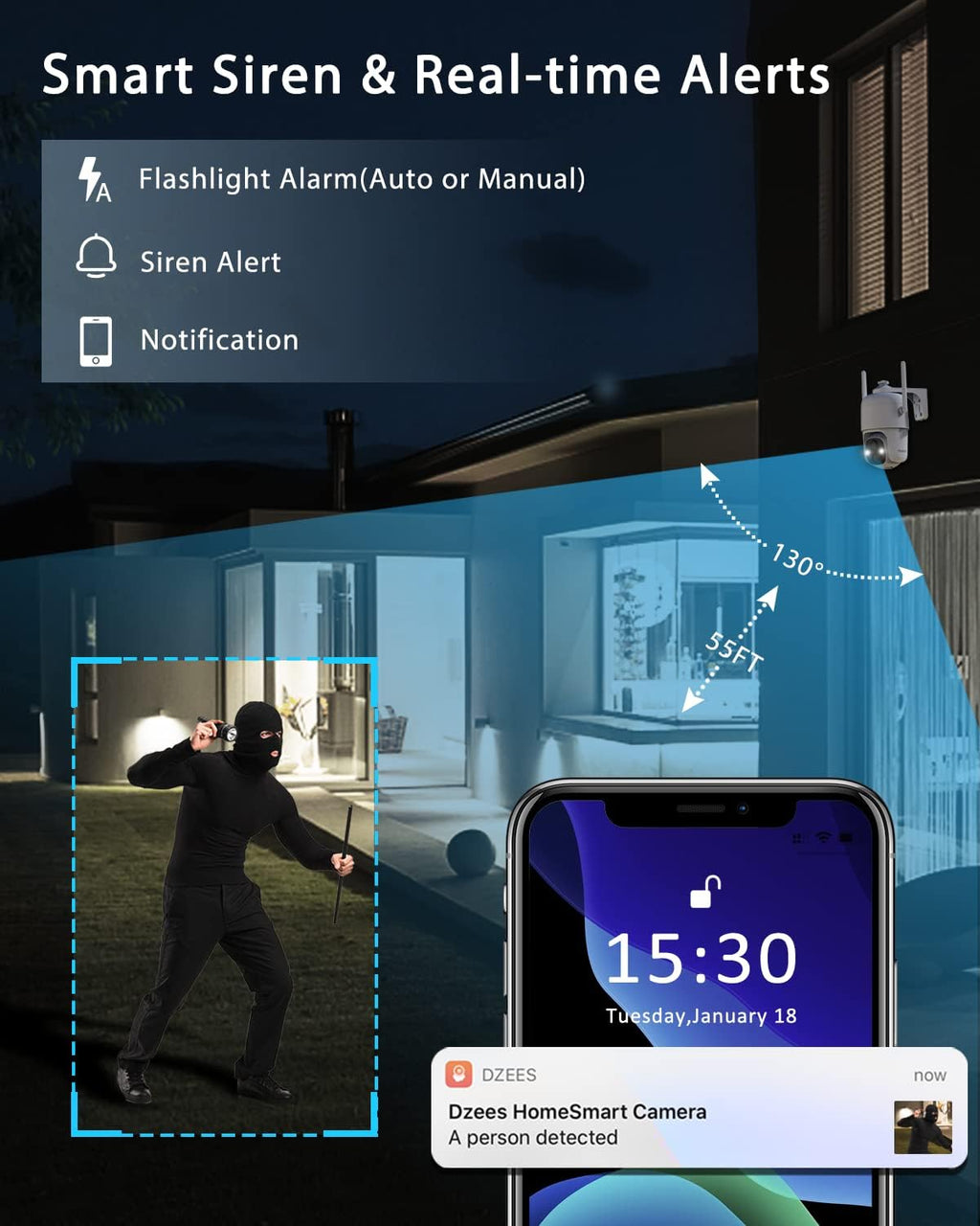 Battery Powered Wireless Outdoor Security Camera A20019