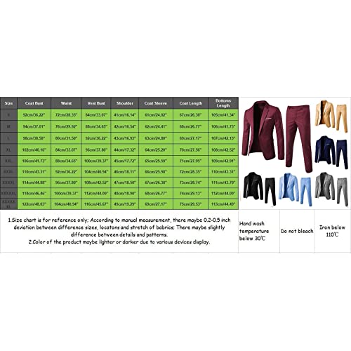 Men’s Blazer Set Slim 2 Piece Suit Set Plus Size Suit Jacket and Dress Pants Sets D87128