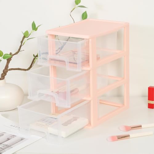 White Plastic 3 Drawer Desktop Organizer U336471