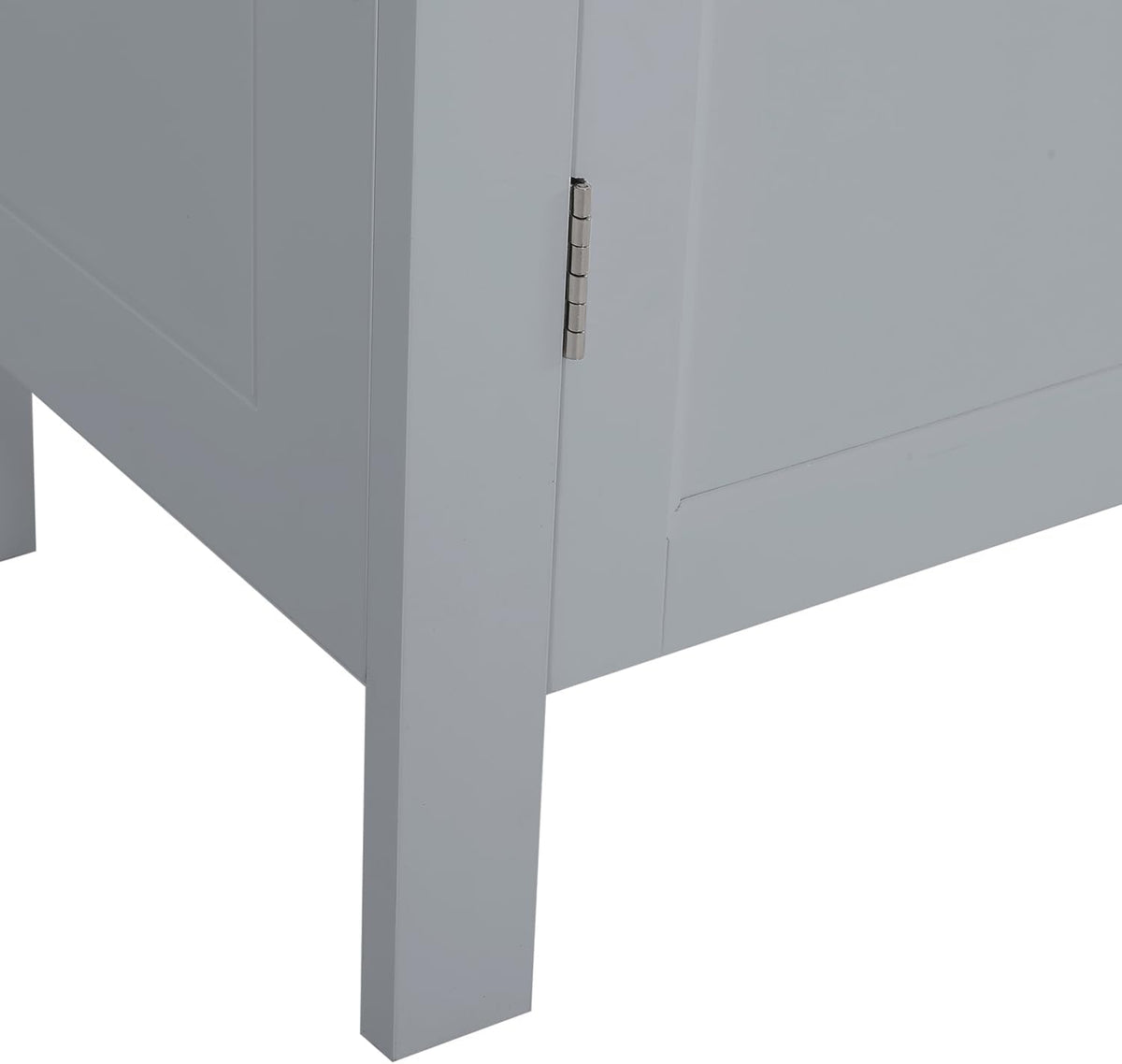Wooden Bathroom Floor Cabinet with Drawer, Adjustable Shelf, 2-Door Cupboard N7752