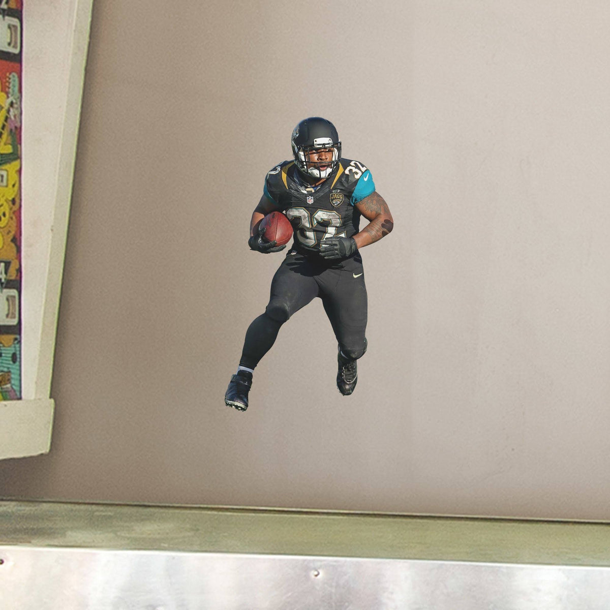 Removable Wall Decal Giant Athlete + 2 Wall Decals M19681