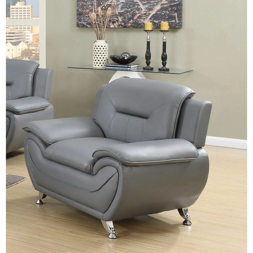 Faux Leather Club Chair Cream White D614427