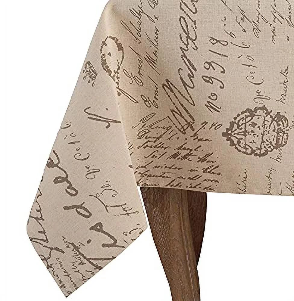 Old Fashioned Script Print Tablecloth E33581