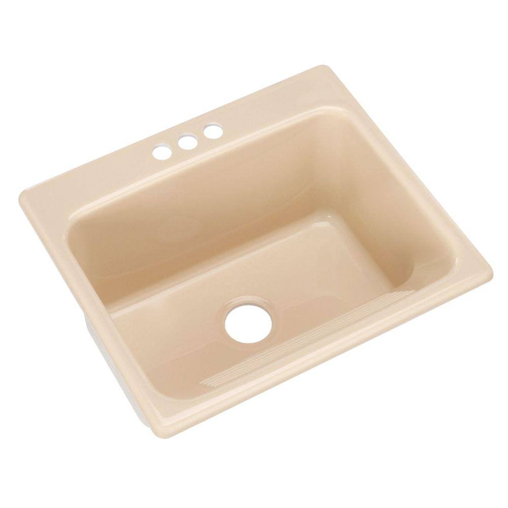Drop-In Acrylic 25 in. 3-Hole Single Bowl Utility Sink F987
