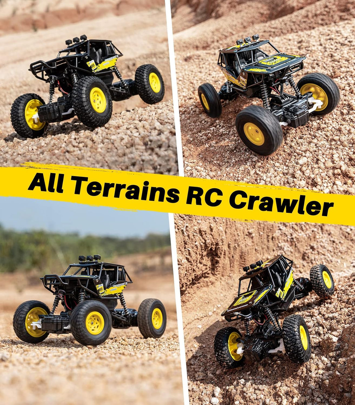 Metal 1:20 Scale 2WD Monster Truck RC Car with 2 Rechargeable Batteries L523