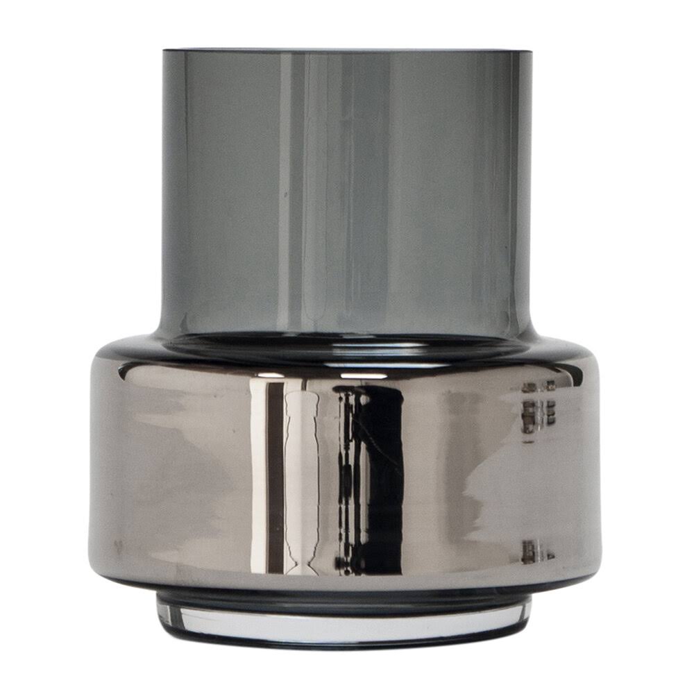 Smoked Gray/Platinum Hurricane Tealight Holder O61832