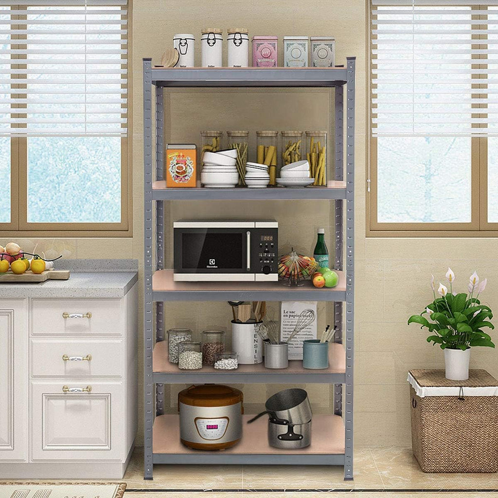 5-Tier Steel Storage Shelves with Adjustable Shelves (2 PCS) A272189