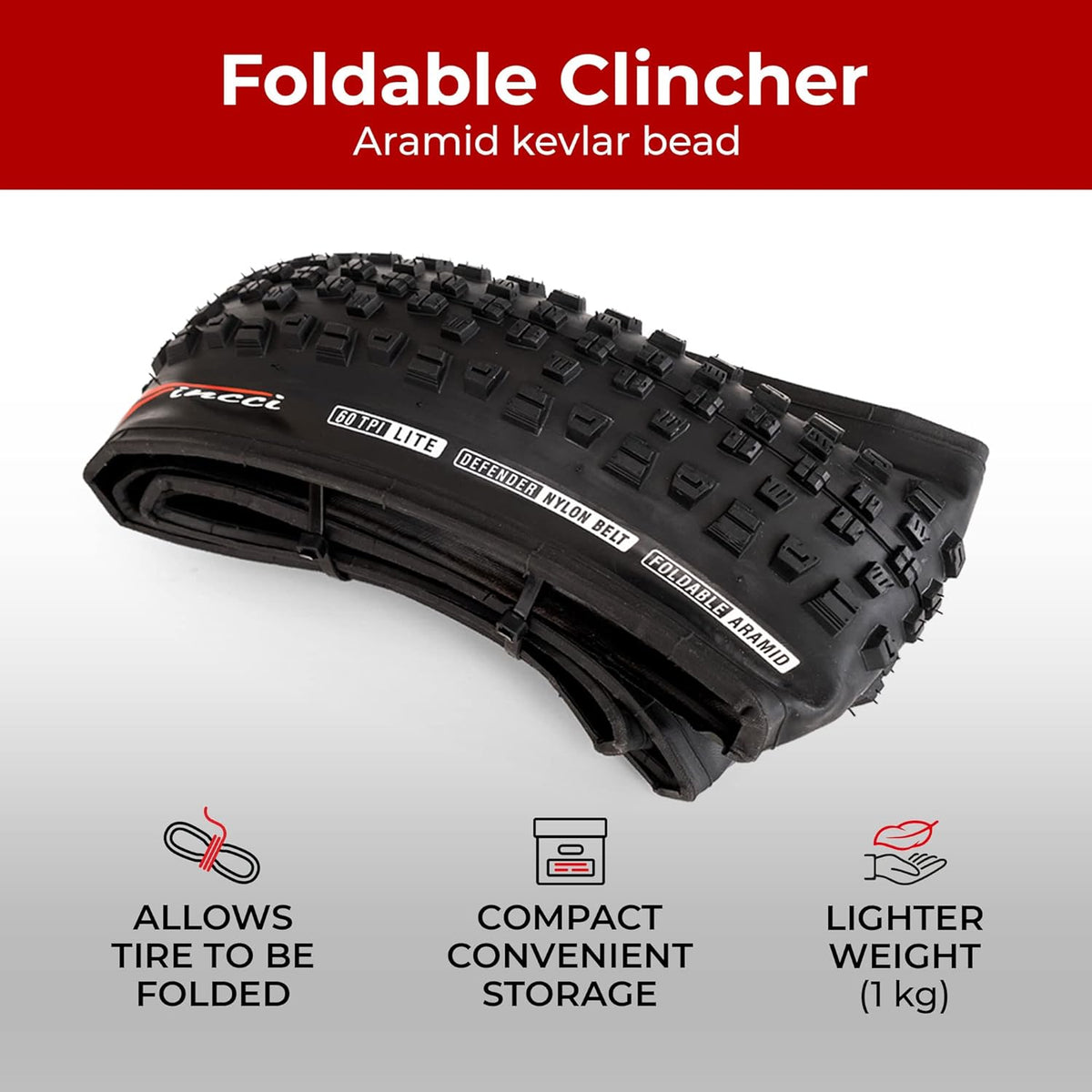 Pair 27.5 x 2.35 Inch 60 TPI Foldable All Mountain Enduro Tires with Nylon Protection T669