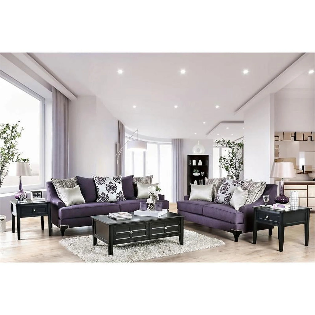 Purple Chenille Loveseat L263254