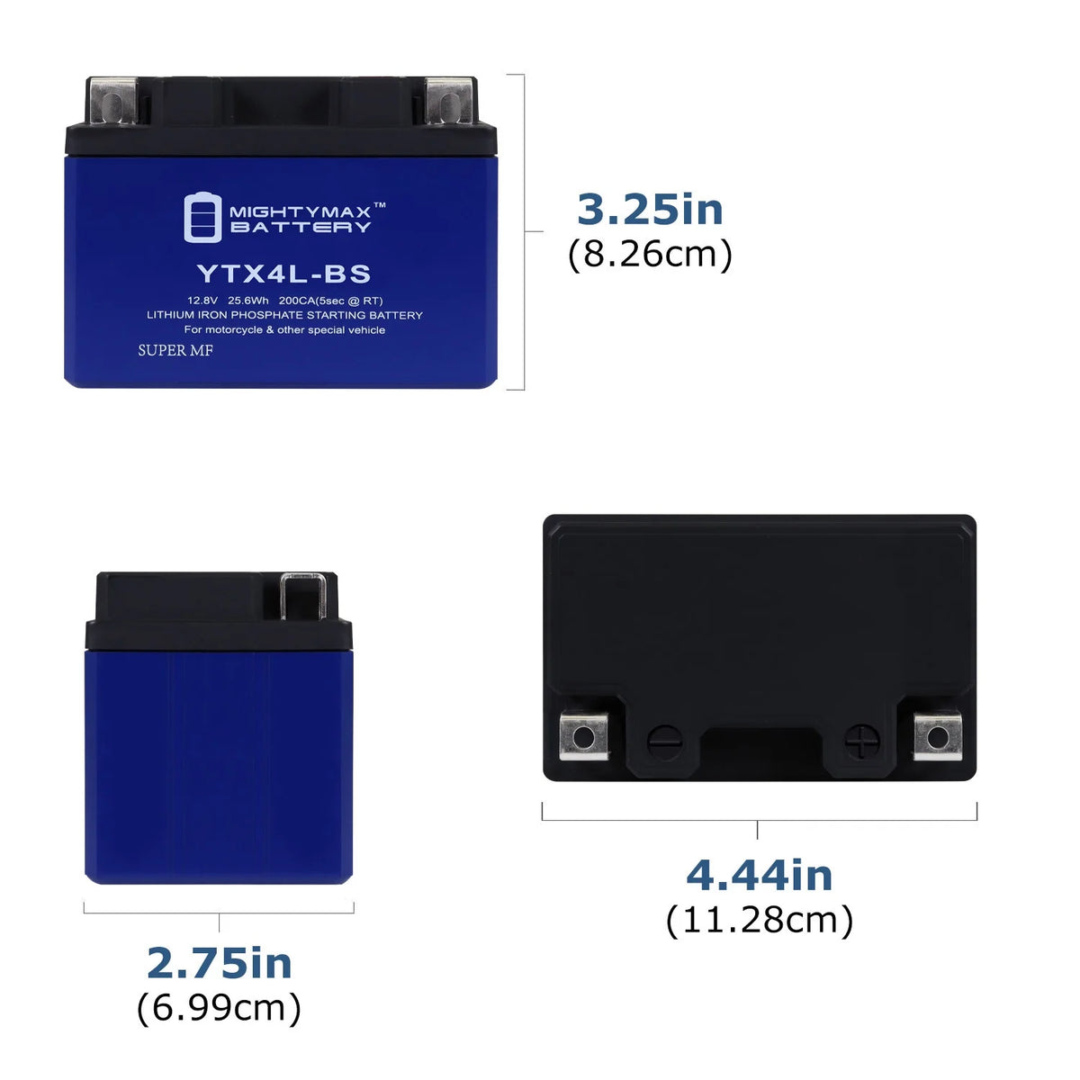 6 Pack Lithium Replacement Battery for Motorcycle P212