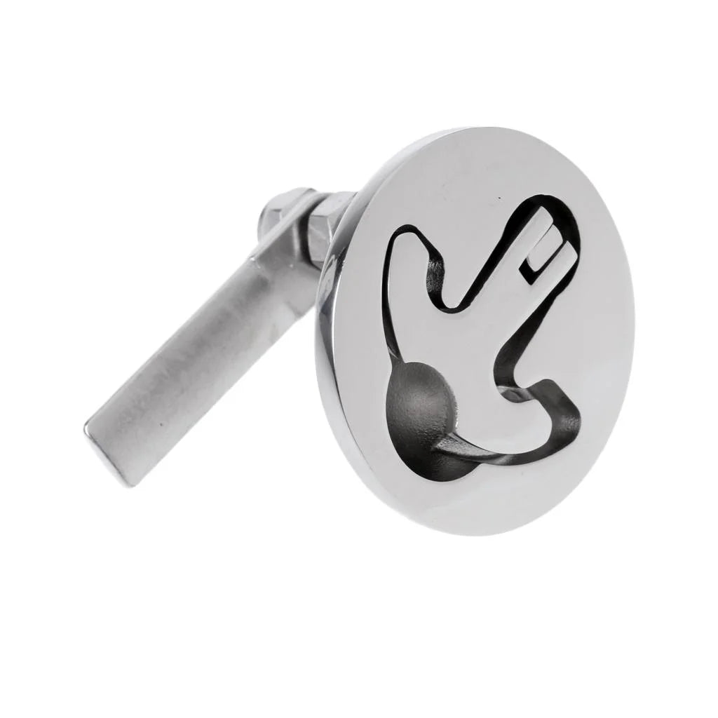 316 Stainless Steel Round Boat Pull, 2 inch 50mm Flush Pull T-Handle Latches O61298