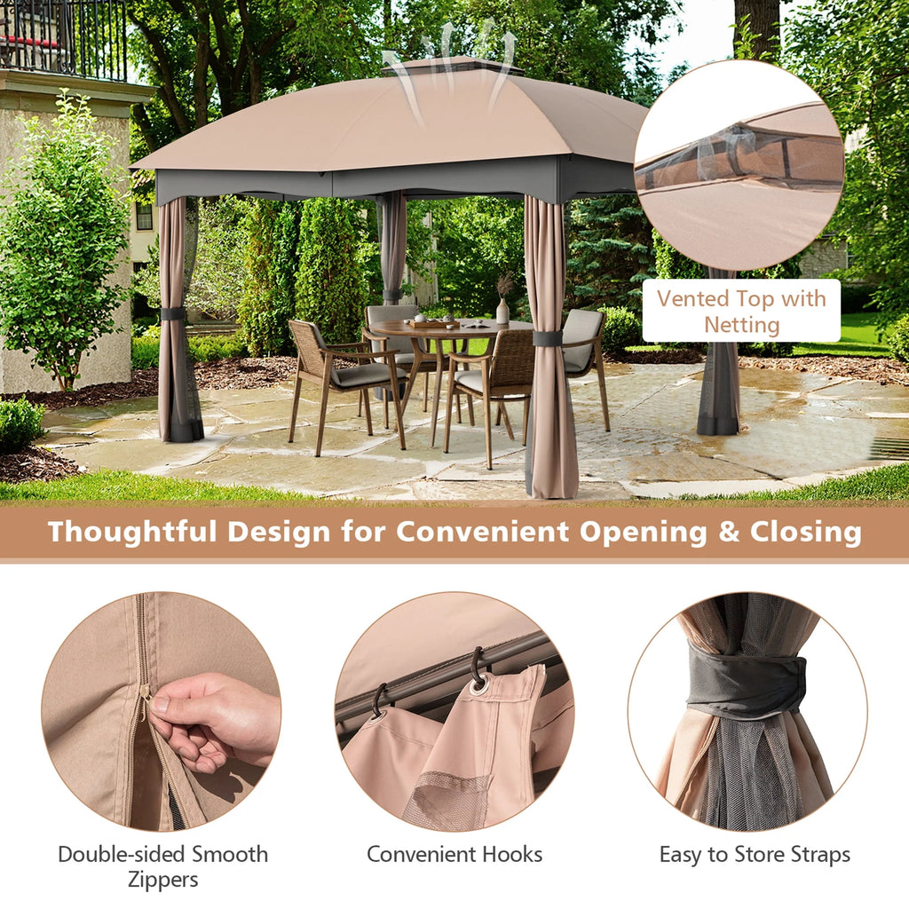 12' x 10' Heavy Duty Steel Gazebo O42761