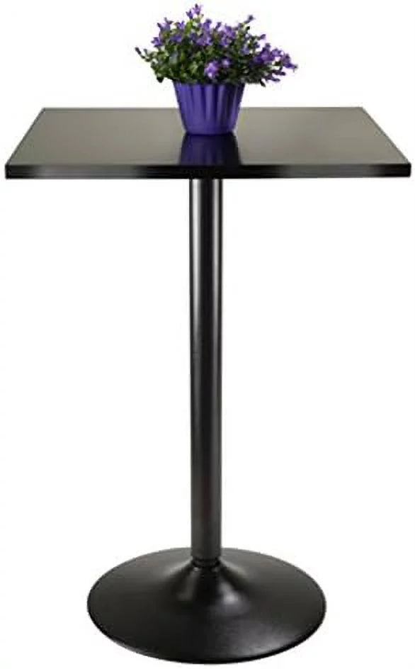 Black Wood Square Dining Table W49798