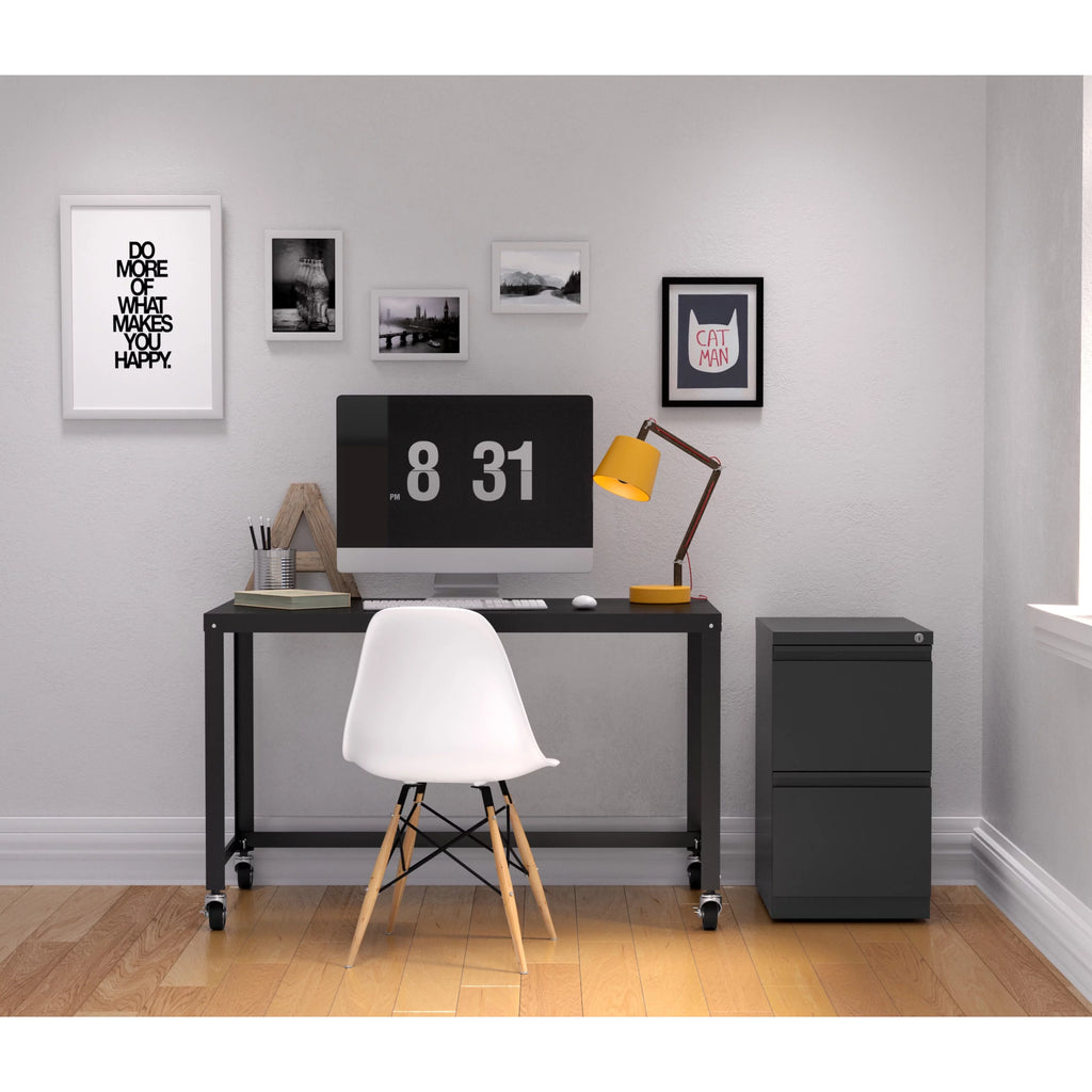 Charcoal 2-Drawer Mobile Pedestal File Cabinet O9366