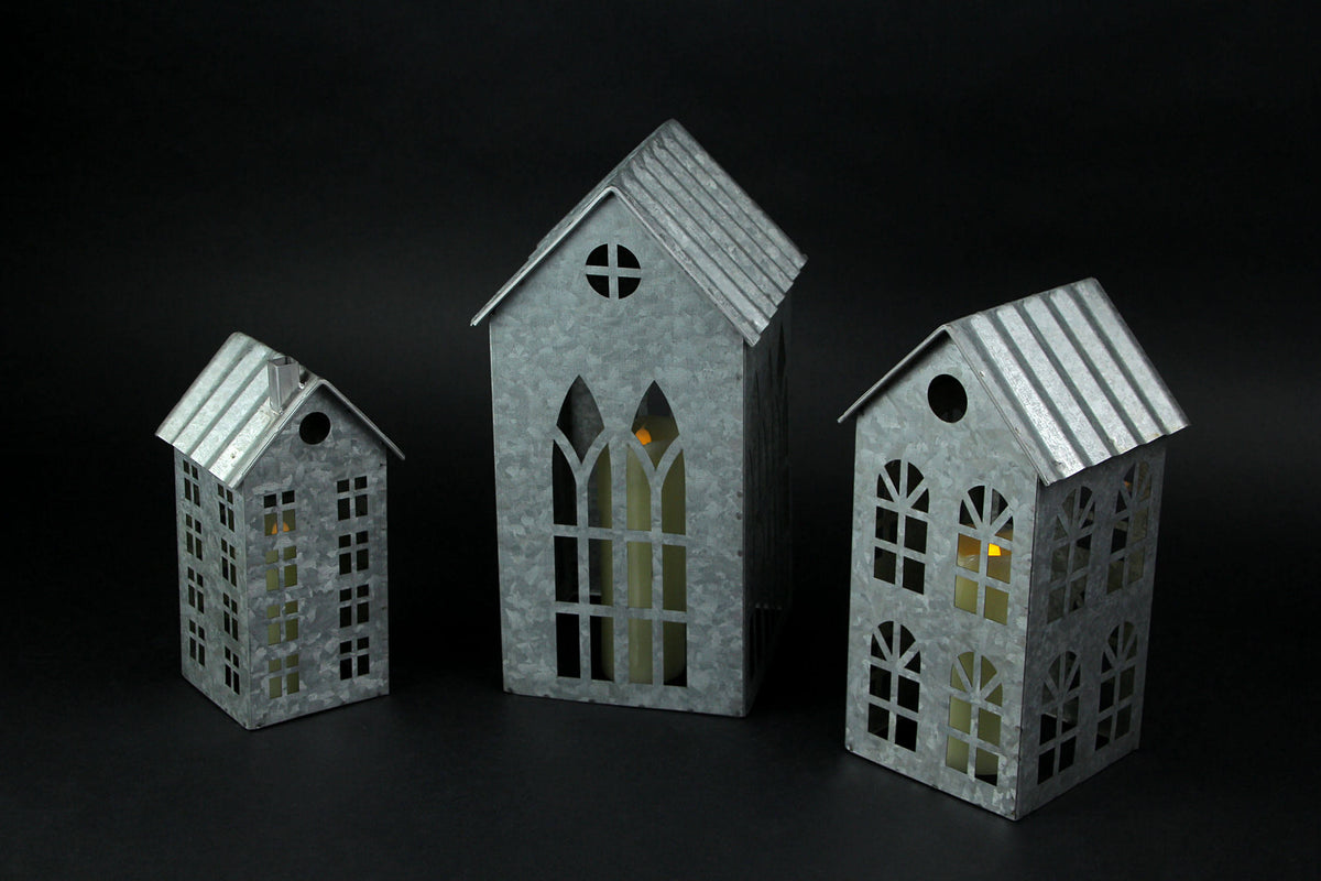 Set of 3 Metal Candle Holders R79919
