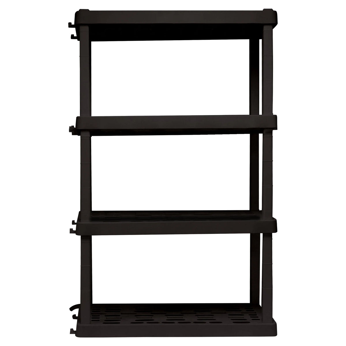 4-Tier Black Plastic Storage Unit R683516