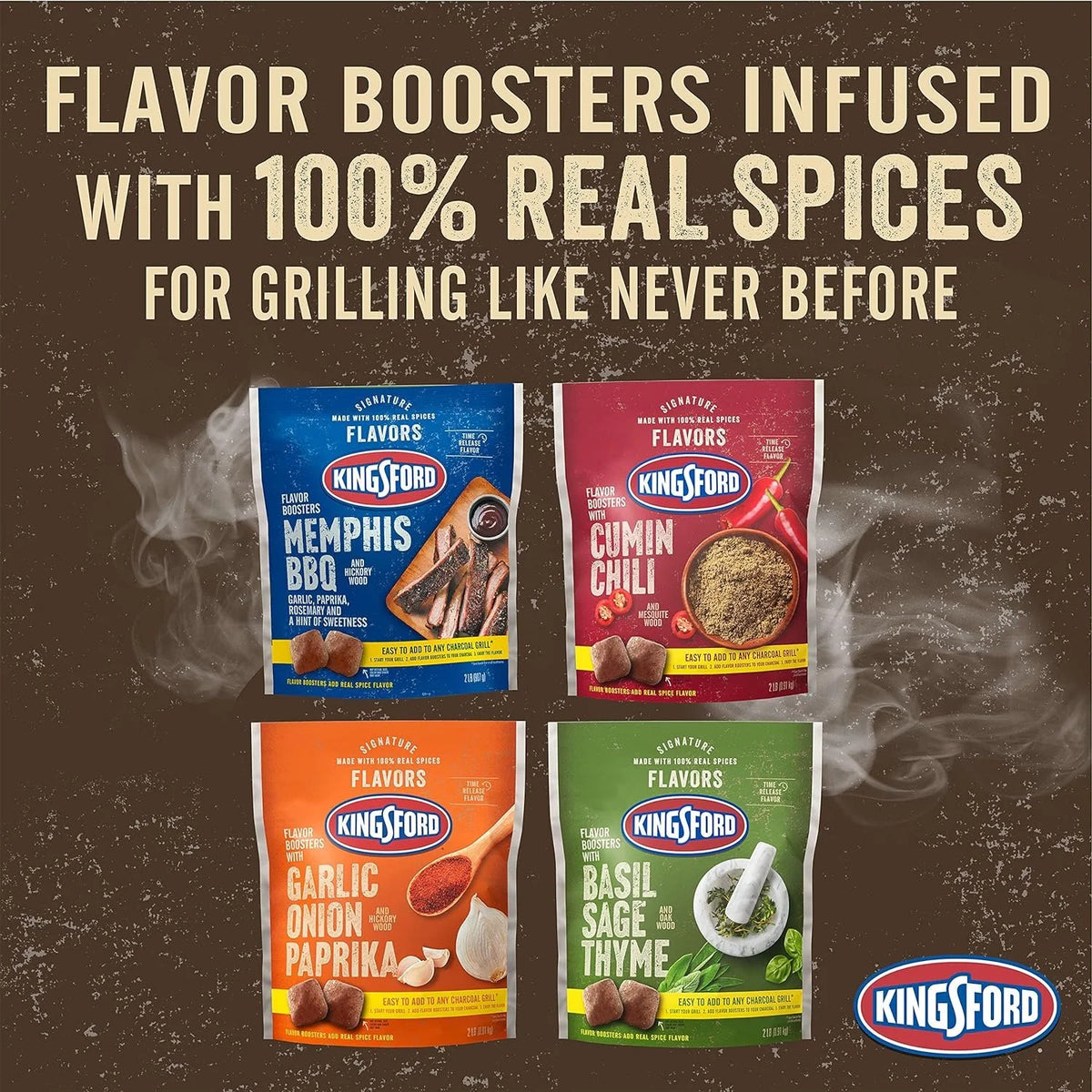 2 lb BBQ and Hickory Wood Flavor Boosters with Garlic, Paprika, Rosemary B113