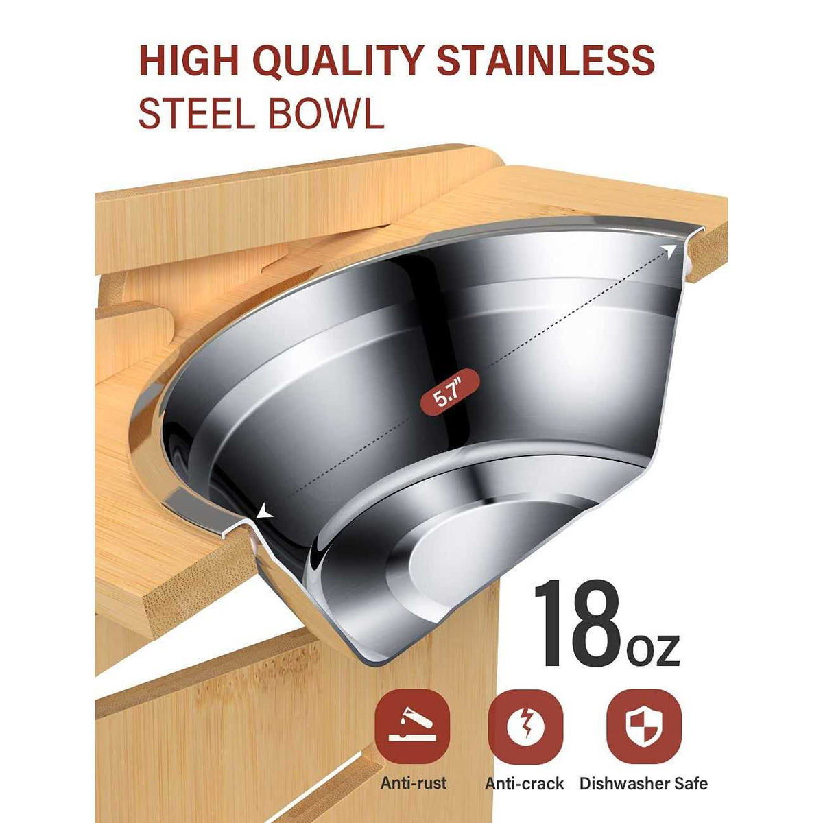 Adjustable Elevated Dog Bowls with Stand N7067