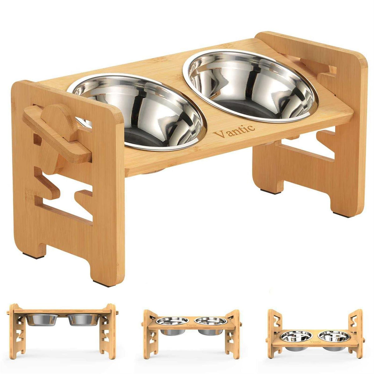 Adjustable Elevated Dog Bowls with Stand N7067