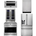 36 Gas Range, Refrigerator, Dishwasher, Microwave and Wine Cooler B467486
