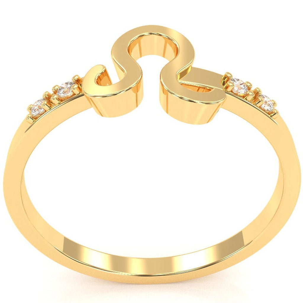 14k Yellow Gold Diamond Ring E7108