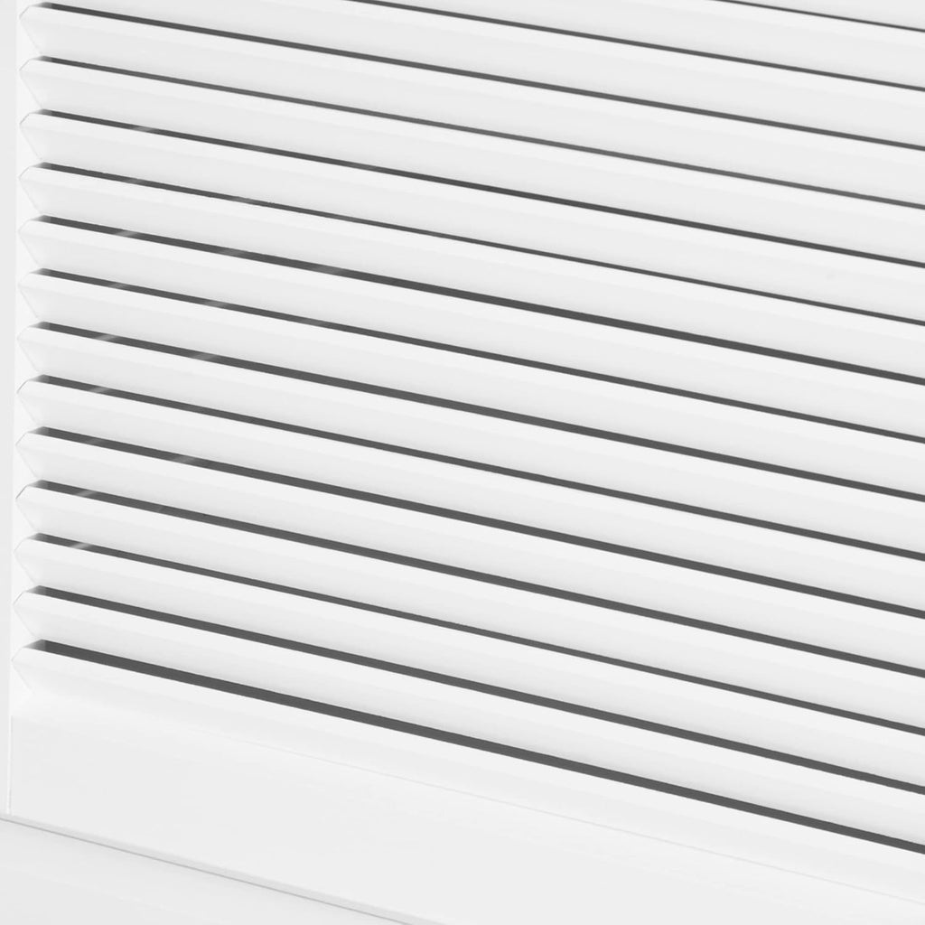 White Storage Cabinet with Drawers and Louvered Doors C7700