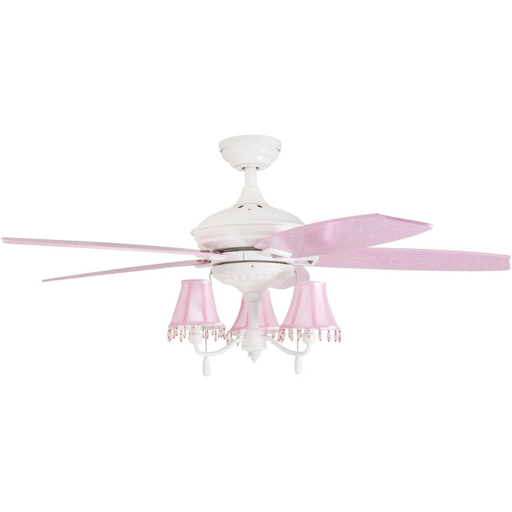 48-Inch White/Pink LED Ceiling Fan A585