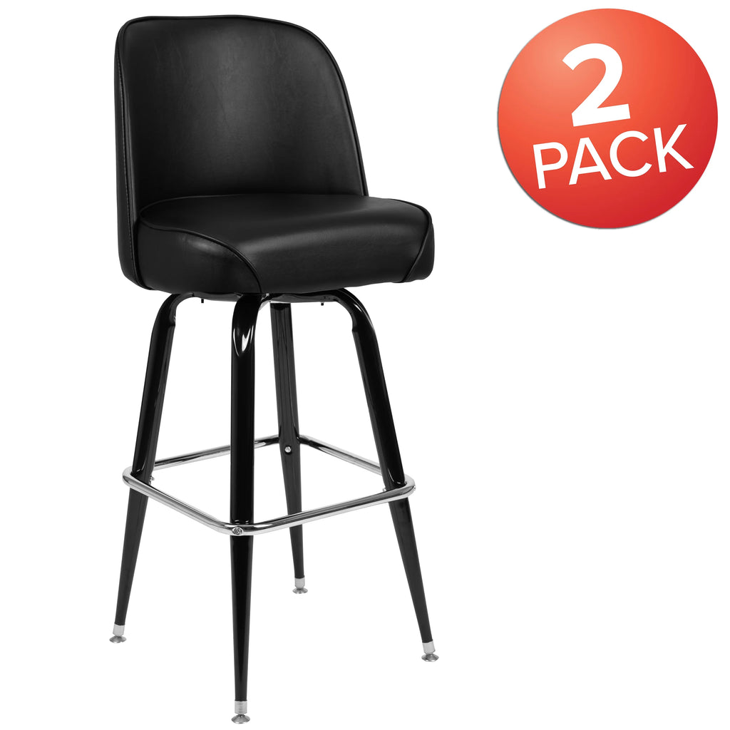 2 Pack Metal Swivel Barstool F38604