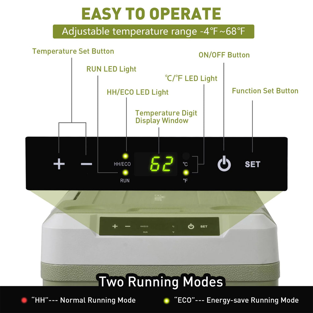 12 Volt 45.4 Quart Portable Freezer Electric Cooler T8449