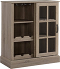 Wine Cabinet with 6-Bottle Wine Rack and Stemware Racks Q241
