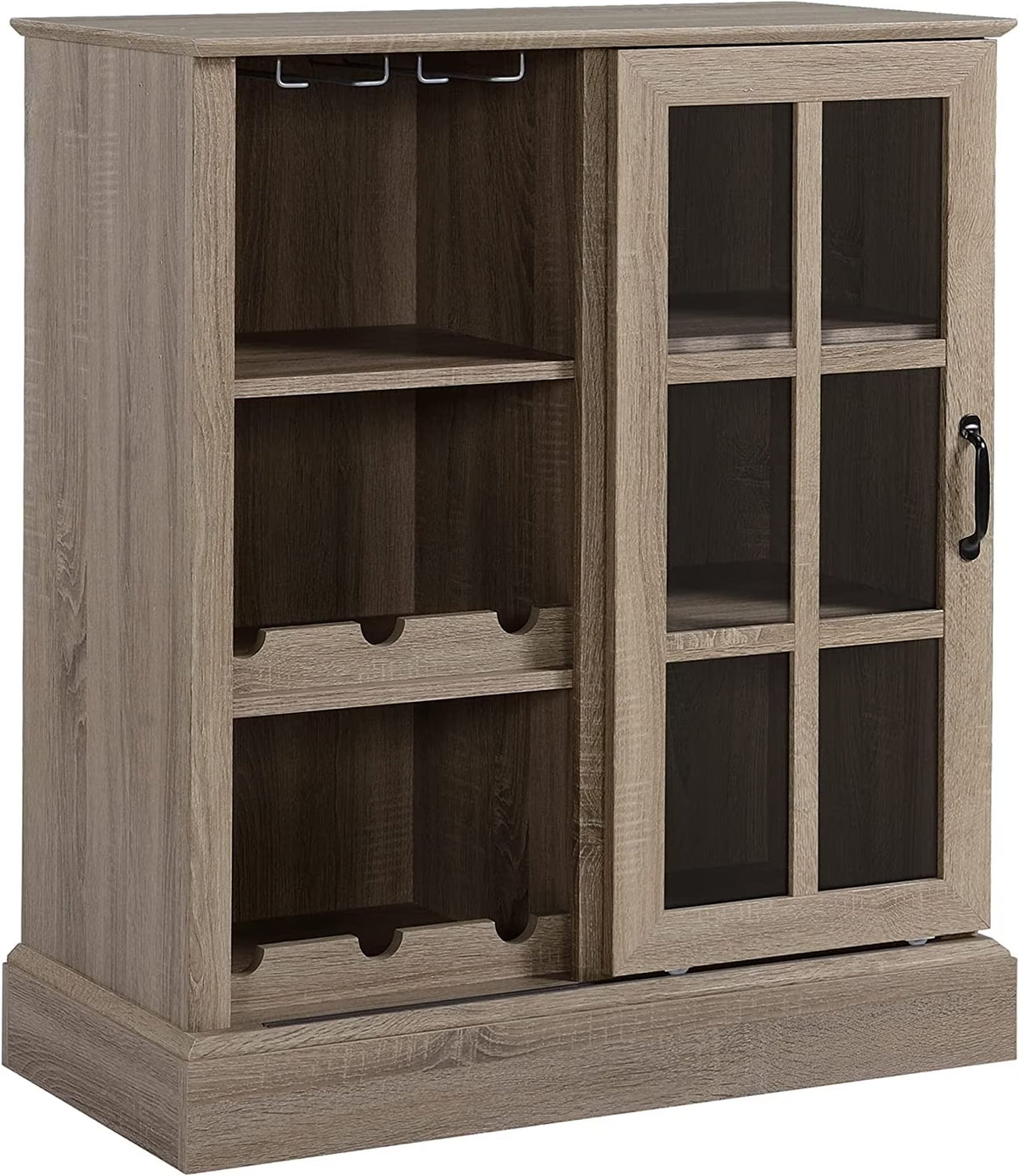 Wine Cabinet with 6-Bottle Wine Rack and Stemware Racks Q241