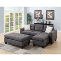 Blue Gray Fabric Sectional D28952