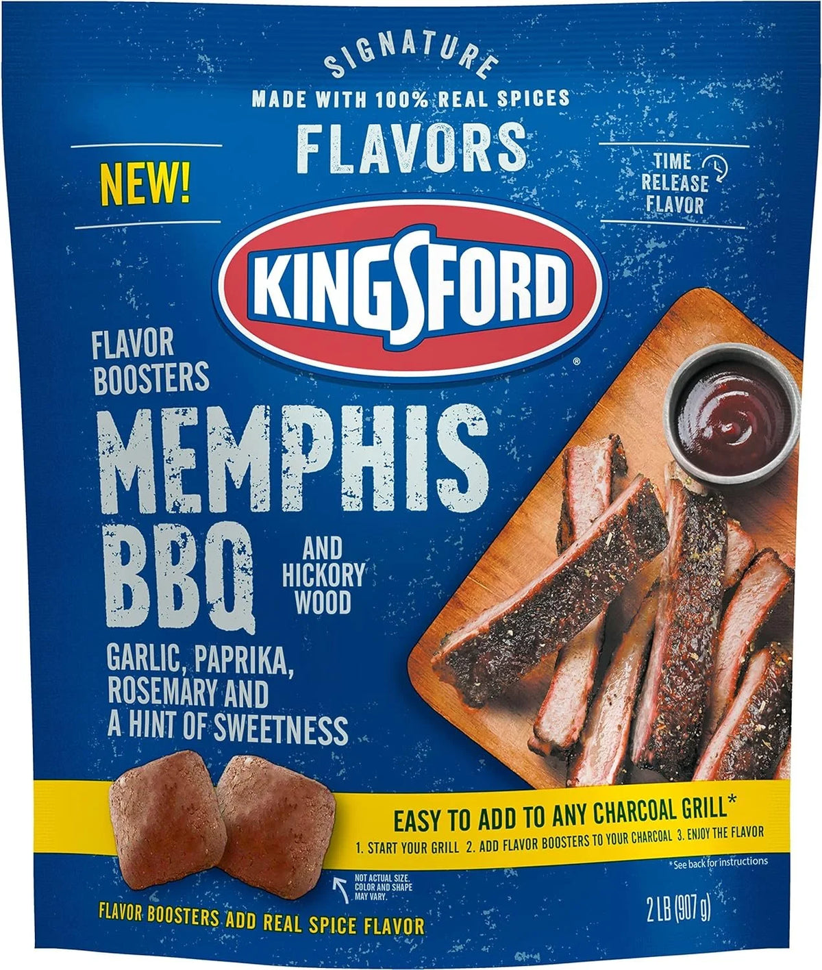 2 lb BBQ and Hickory Wood Flavor Boosters with Garlic, Paprika, Rosemary B113