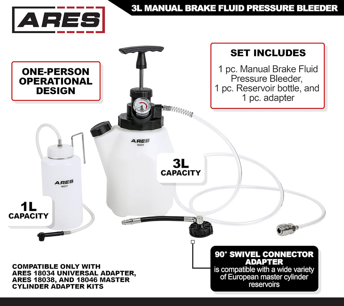 Manual Brake Fluid Pressure Bleeder Set T9390