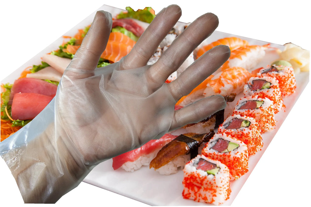 Non-Stick Disposable Food Service Gloves (5 Boxes = 500pc total) X835