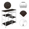 3 Tier Kitchen Rack Storage Shelf Microwave Stand, Dark Brown V595541