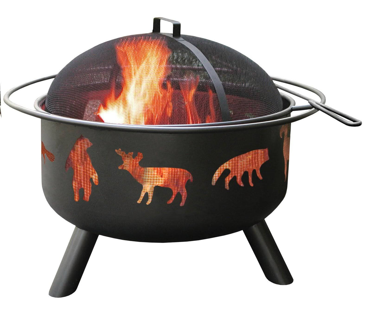 Black Wildlife Fire Pit J24523
