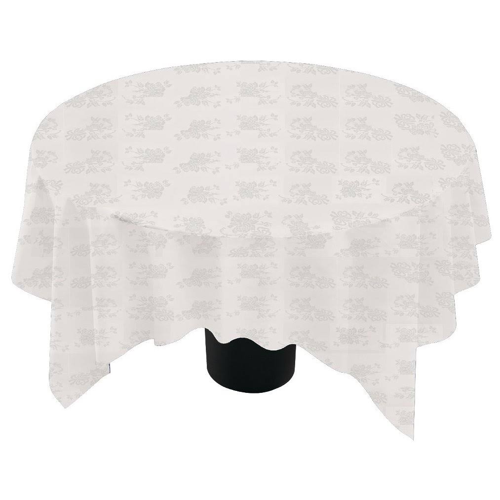 82x22 Linen-Like Silver Table Cover - 24/Case R491179
