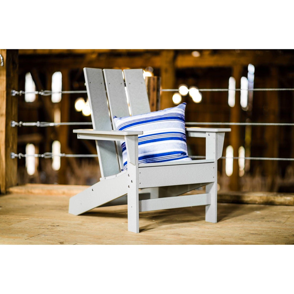 White Recycled Plastic Adirondack Chair K4994