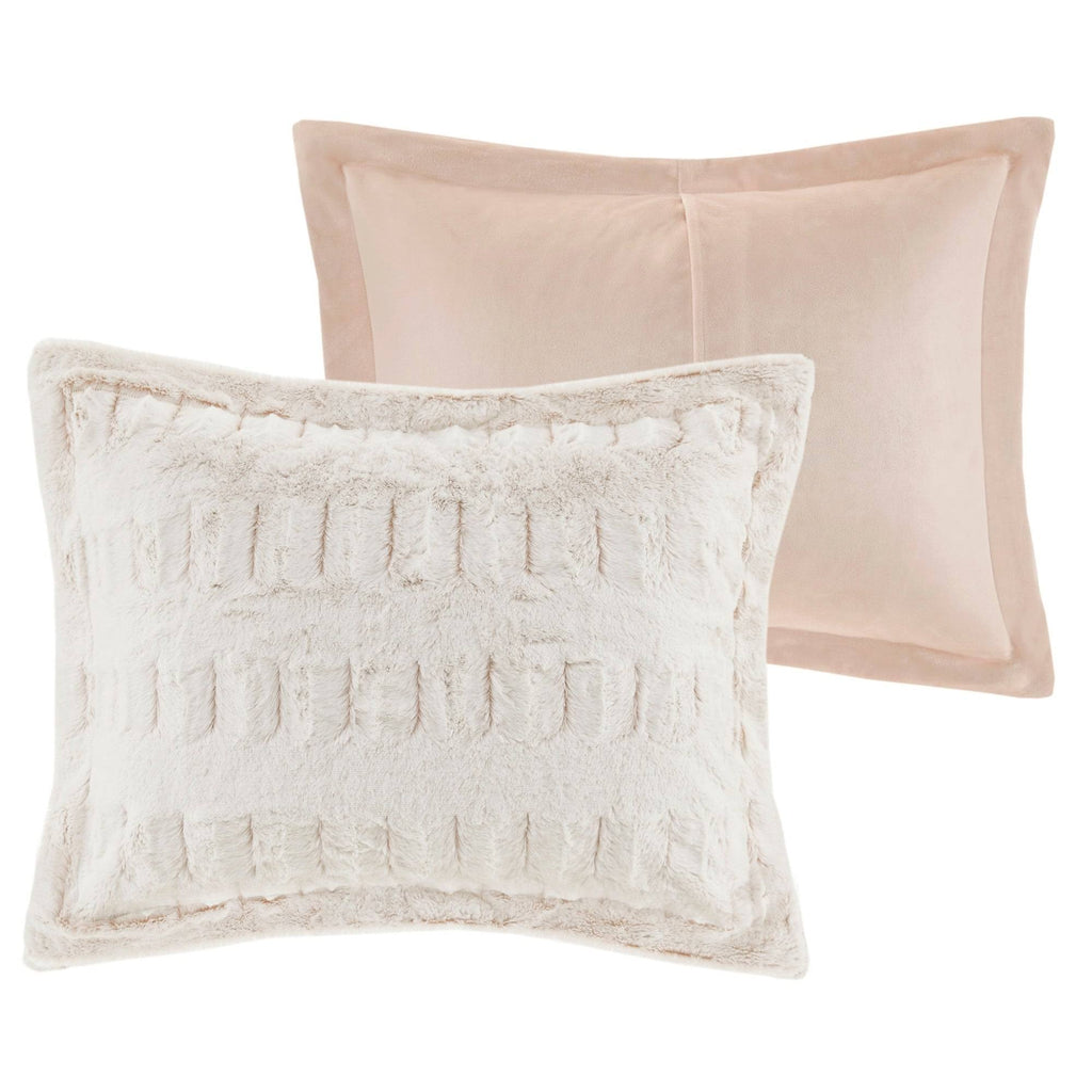 King/Cal King Long Fur Comforter Mini Set G1795