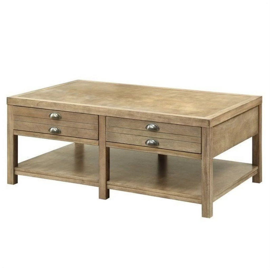 Light Oak 2-Drawer Coffee Table P7091