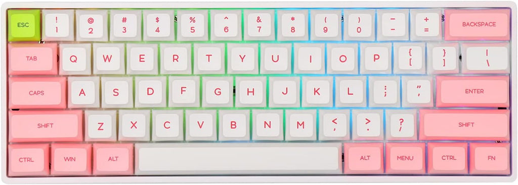 61 Keys 60% Hot Swappable Programmable Mechanical Gaming Wired Keyboard with RGB Backlit, Type-C Cable X743969