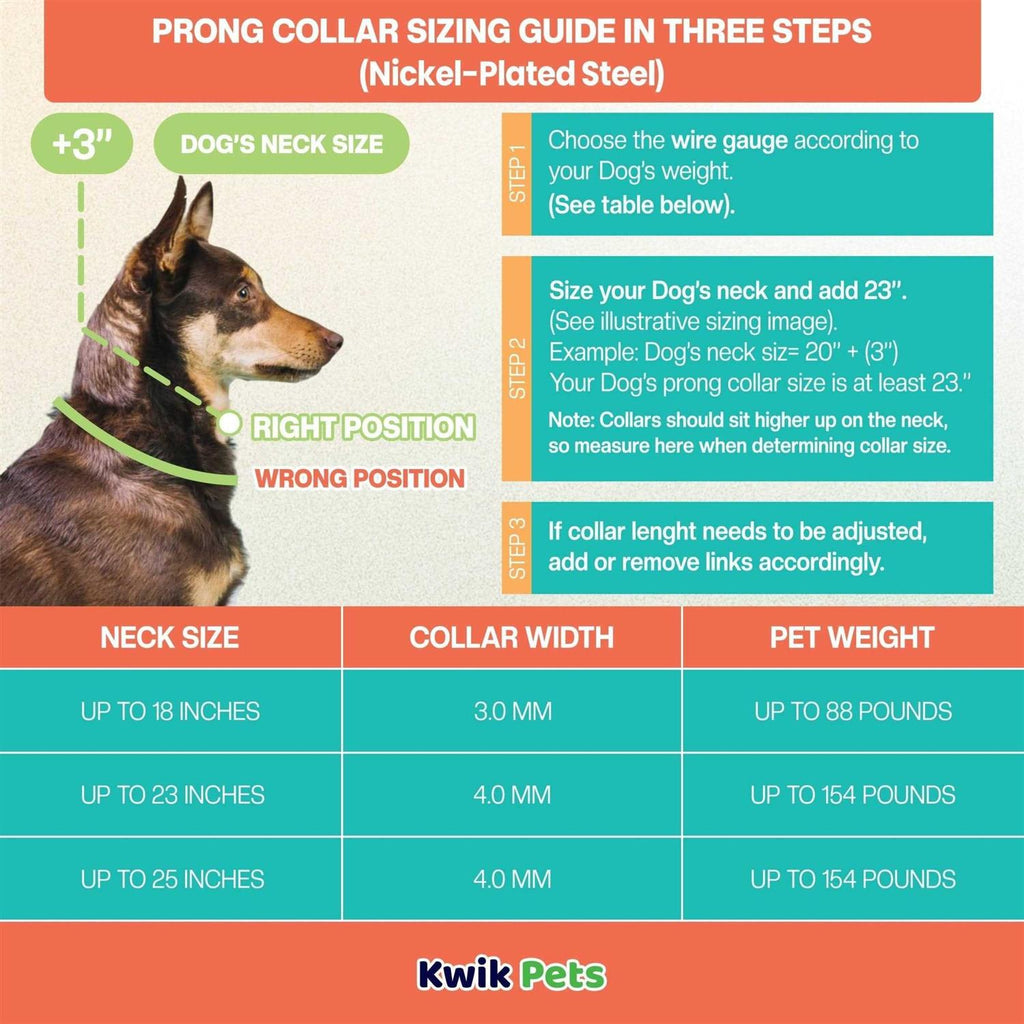 Fur Saver Link Chain Training Dog Collar M16824
