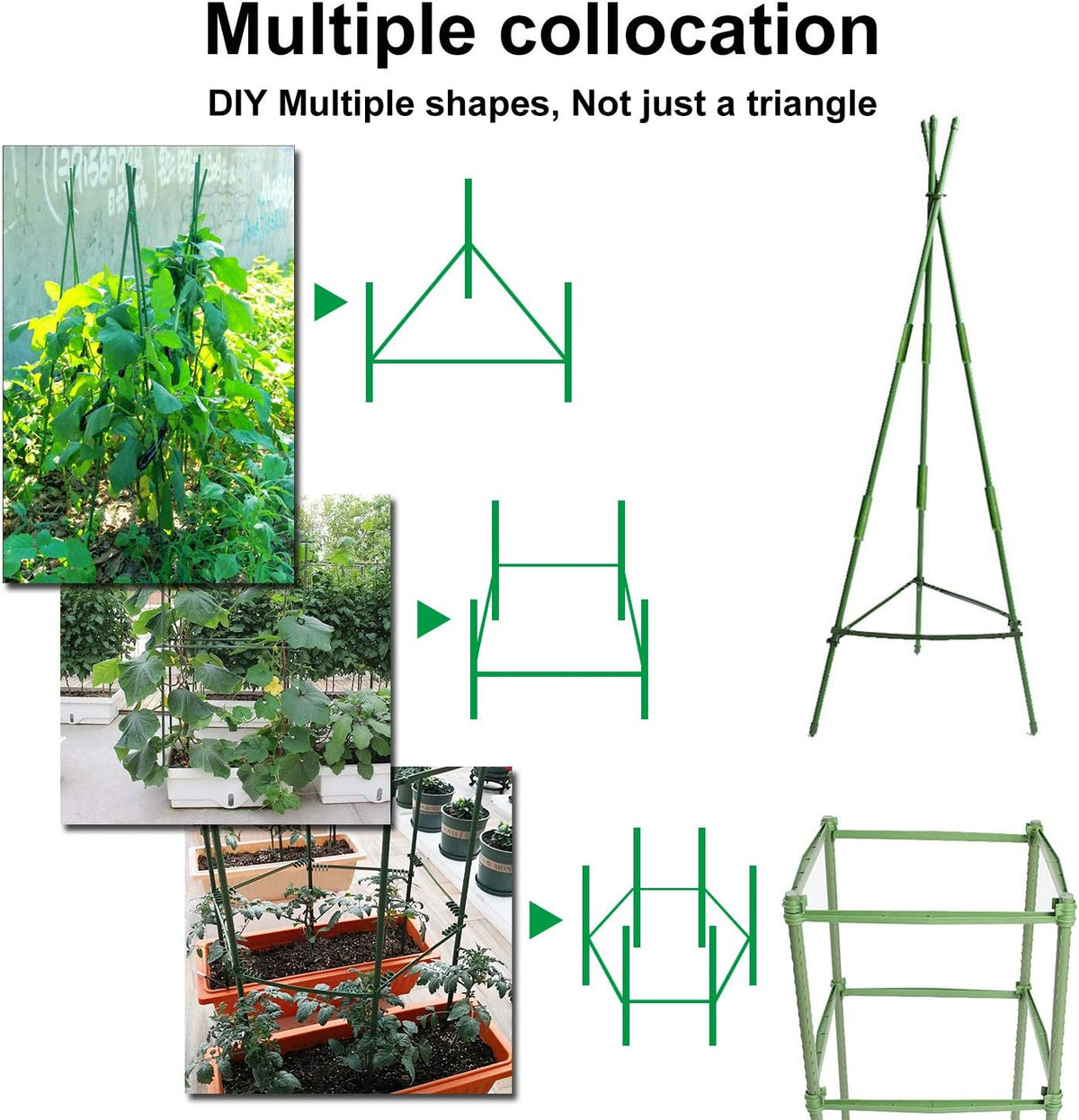 Tomato Cages Plant Supports with 9Pcs Clips Pack of 2 W981457