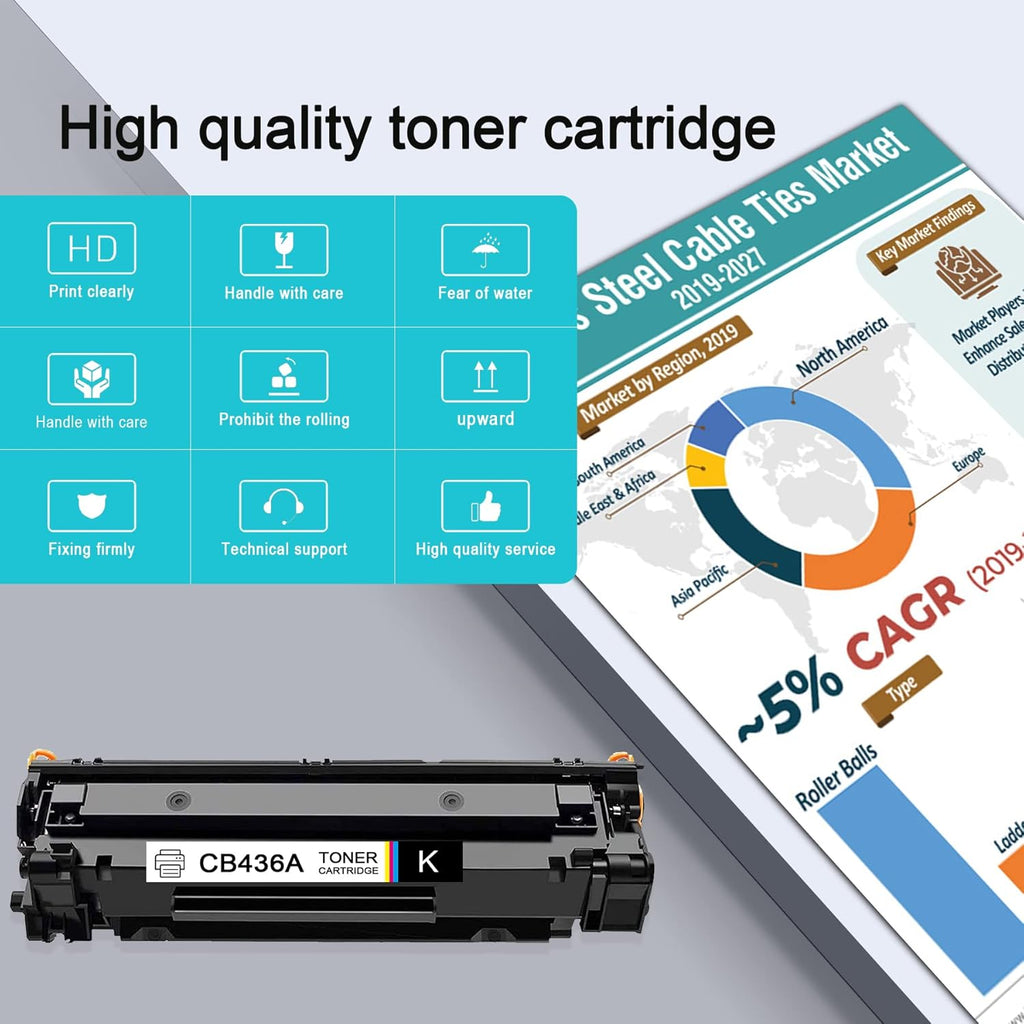 2 Pack Black Toner Cartridge for HP Printers W655102