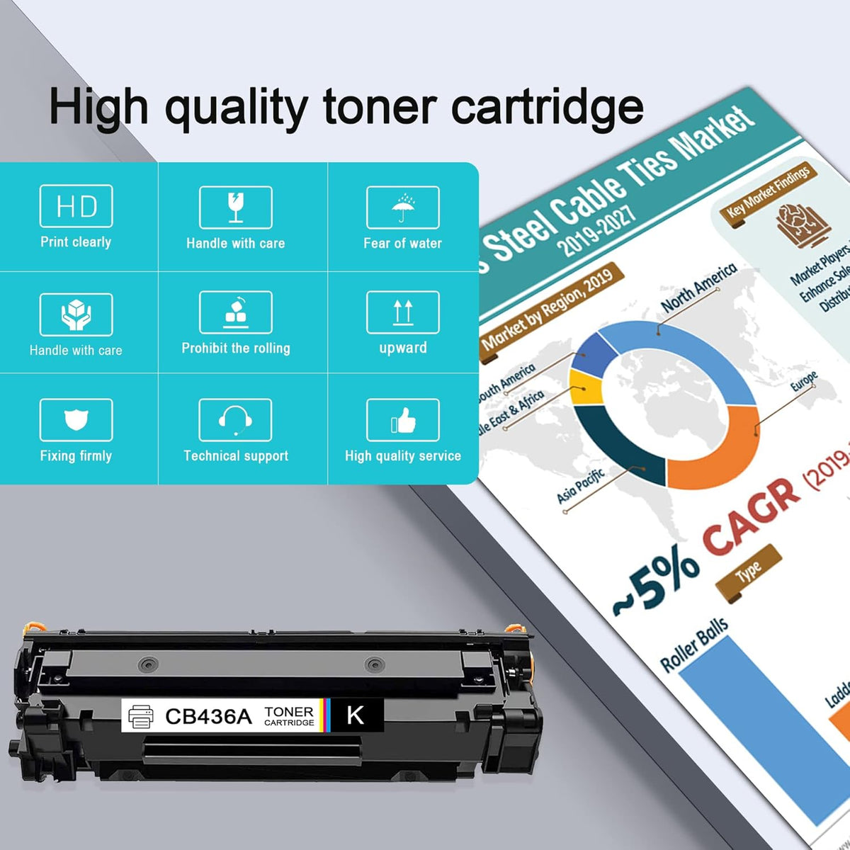 2 Pack Black Toner Cartridge for HP Printers W655102