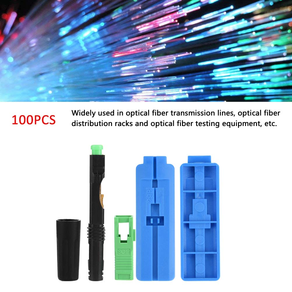 100Pcs Fiber Optic Quick Fast Connector Adapter E201445