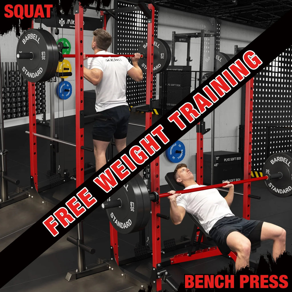 1200LBS Capacity Power Rack with LAT Pulldown System P161986