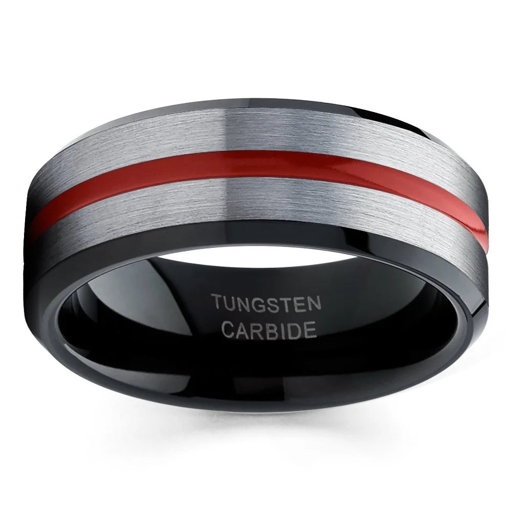 Black Tungsten 8mm Ring X7741