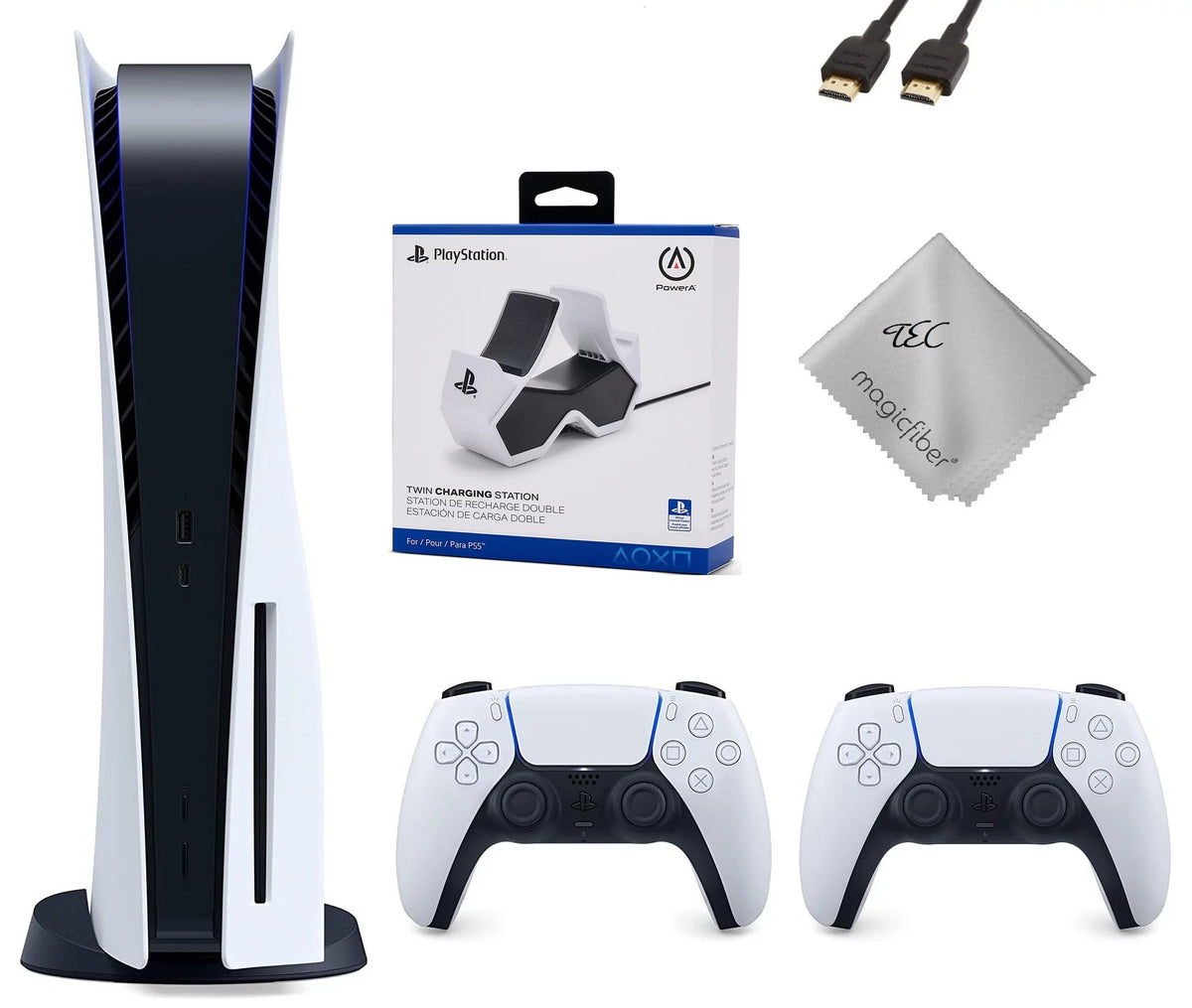 PS5 Gaming Console Disc Version with Extra Controller I1284